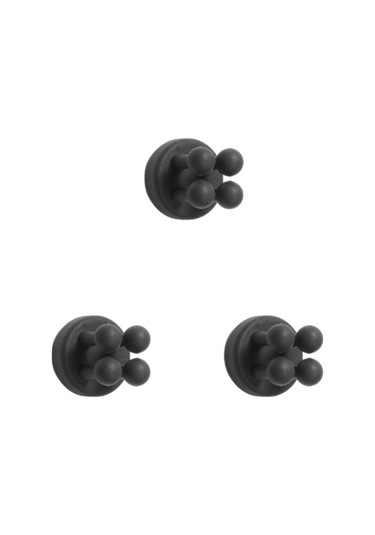 Suofeng Mountain Grey Silikon Liçinli Güçlü Çekimli Duvar Kanca, İz Olmadan, Ofis İçin, 3 Adet Siyah