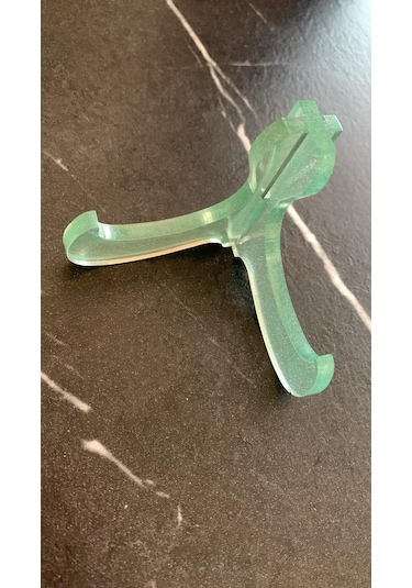 Mint Yeşili Renkli Çerçeve Tabak Teşir Ayağı Epoksi Stand Şövalye