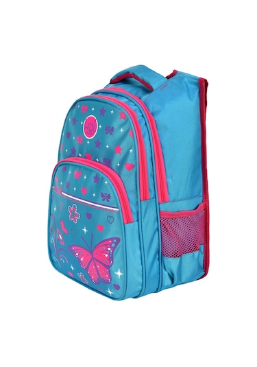 Waddell Çanta Mavi/Pembe Kelebek İlkokul Çantası - Waddell Bag Kı