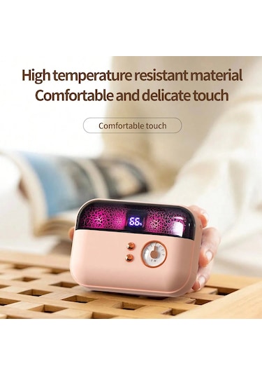 Hx-869 4000mah Kış Elektrikli El Isıtıcı Dijital Ekran Güç Bankası - Beyaz