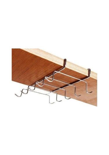 Magic Objects Mutfağınız Için Raf Altı 10 Kancalı Kahve Fincanı Askısı Aparatı Ekru