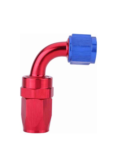 Kosona An10 Alüminyum Araç Yağ Soğutucu Bağlantısı - 90 Derece, Kırmızı-mavi, Yüksek Basınçta Sızıksız, Yakıt Borusu Ve Soğutucu Uyumlu