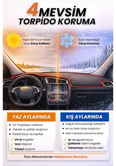 Mercedes-benz - E-serisi Coupe C207 2009-2017 Uyumlu Torpido Koruma Kılıfı - Gri Şeritli