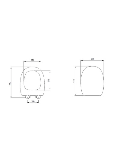 Bocchi Strata Klozet Kapağı Yavaş Kapanır Slim Mat Beyaz A0500-002 Beyaz