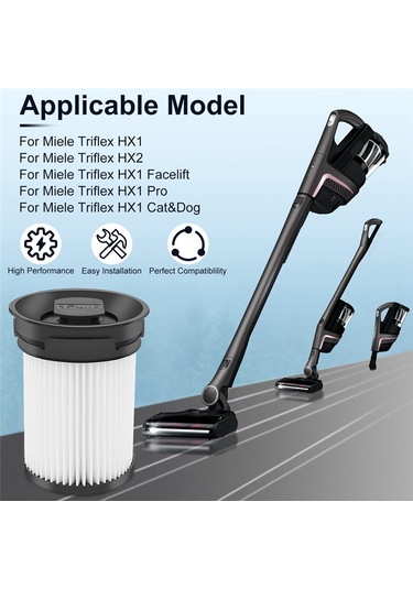 Leasetake Miele Triflex Hx1 Facelift Ve Hx2 Kablosuz Elektrikli Süpürge İçin Filtreler, İnce Toz Filtresi Aksesuarları Parça No. 9178017731