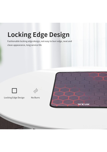 Ruicoo Oyuncu Ve Ofis Kullanımı İçin Kaymaz Kauçuk Tabanlı Dayanıklı Mouse Pad - 25x30 Cm Kırmızı Izgara Desen