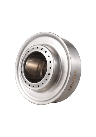 Yifomall Kamp İçin Paslanmaz Çelik Alkol Ocağı 120ml + Katlanabilir Yangın Söndürme Kapağı - Yüksek Yakma Verimliliği, Hafif Ve Dayanıklı Gümüş