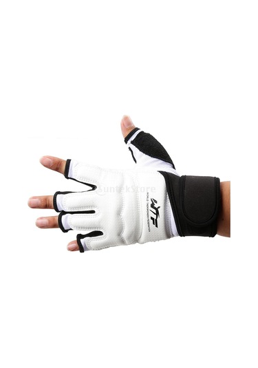 Suntek Çocuklar Yetişkin Yarım Parmak Boks Muay Thai Spor Beyaz