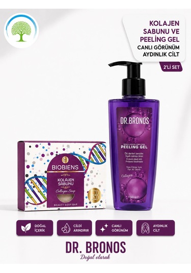 Dr.bronos Collagen Peeling Jel 150 Ml + Bıobıens Kolajen Sabun