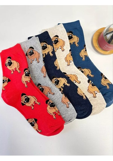 Homesocks Corgi Ayakkabıları 5 Çift Çorap Seti 227036463 Gri