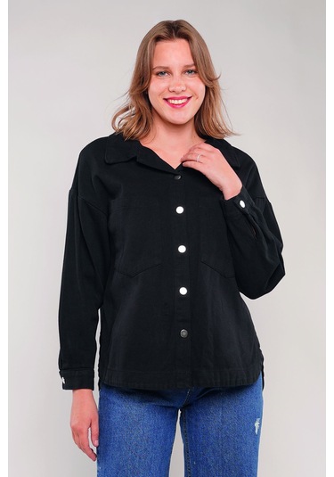 Gabria Gabardin Cepli Ceket Siyah