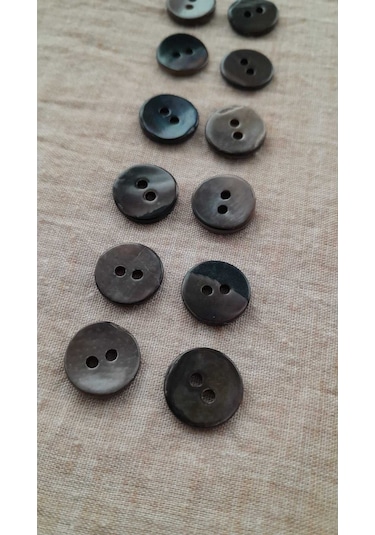 Doğal Hakiki İnci Midye Kabugu Düğme 14 Mm 12 Adet
