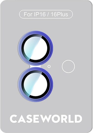 İphone 16 Uyumlu Caseworld Alloy Serisi Oleofobik Anti Reflective Kamera Lens Koruyucu Mavi