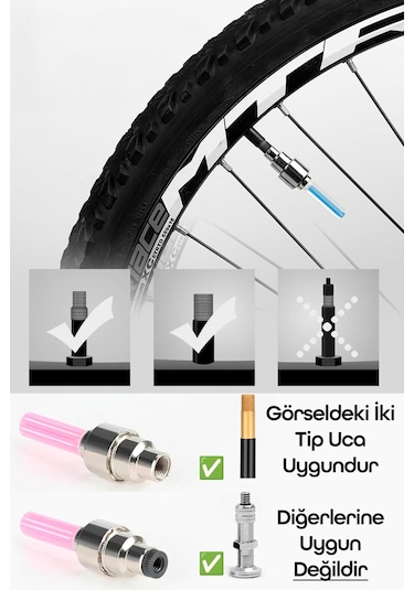 2li Hareket Sensörlü Bisiklet Teker Işığı Led Araba Motor Tekerlek Lambası Sibop Kapağı Mavi 3972 Mavi