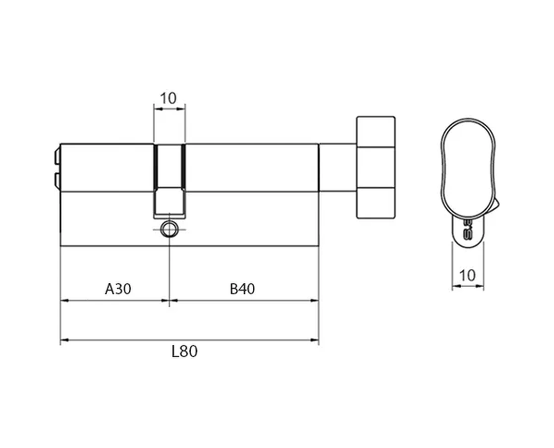 Dorf 80 Mm 35x45 Eco Dönen Anahtarlı Kilit Göbeği Orta Parça 220461104
