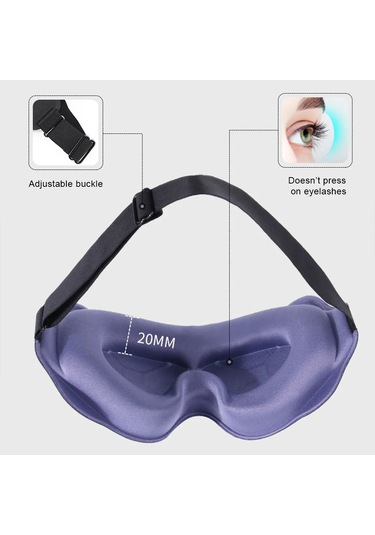 3d Uyku Maskesi Uyku Yardımı Körü Körüne Blokaj Hafif