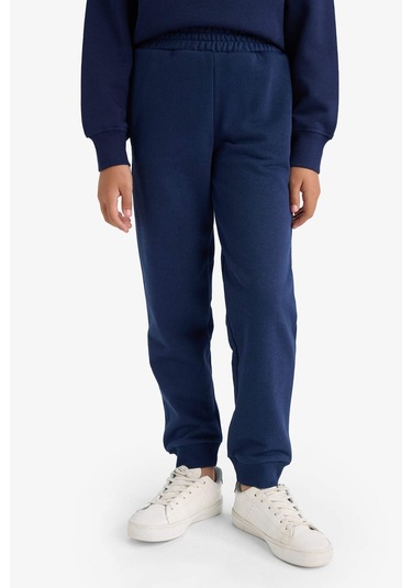 Defacto Kız Çocuk Standart Fit Basic Düz Beli Lastikli Jogger Eşofman Altı Y1226a625aunv241 Lacivert