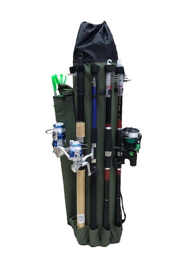 Powerex Haki Balıkçı Sırt ve Kamış Olta Çantası