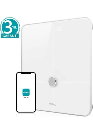 Ttec Sensi Pro Ito Camlı Yağ Ölçer Ve Vücut İzli Hassas Sensörlü Akıllı Tartı / Baskül