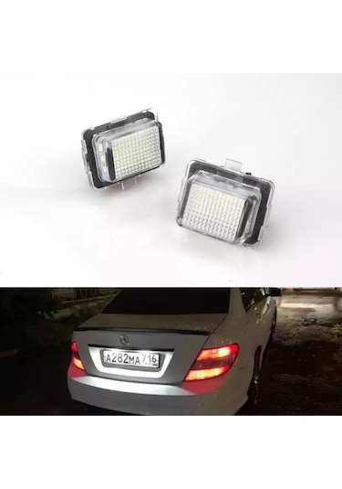 Mercedes W204 Led Plaka Aydınlatma Lambası Takımı