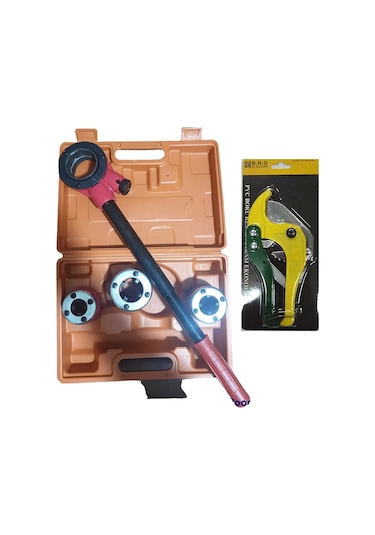 Rigour Mekanik Çantalı Kollu Pafta Boru Diş Açma Paftası Seti 1-1/2-3/4