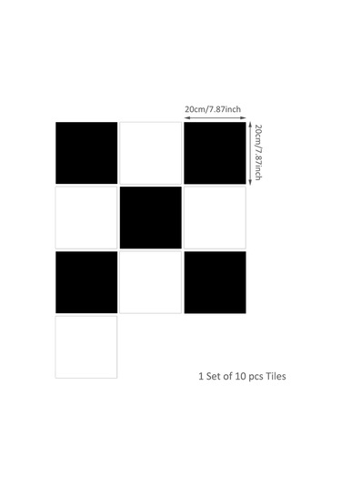 Geekyou Mediterranean Tarzı Pvc Otostikli Duvar Stickerları 20x20cm 10 Adet - Kolay Uygulama Ve Kaldırma, Ev Dekorasyonu İçin Diğer