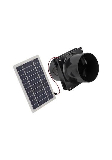 Gajeena 12v 10w Güneş Panelli Soğutucu Fan, Dairesel Boru Uyumlu Abs Malzeme, Pet Evleri/kümesler/karavanlar/seralar İçin Ventilasyon Seti