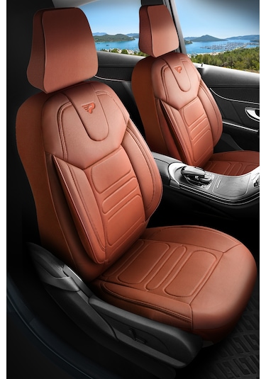 Taba - Taba Panda Rodos Serisi Deri Ortopedik Oto Koltuk Kılıfı - Tam Set