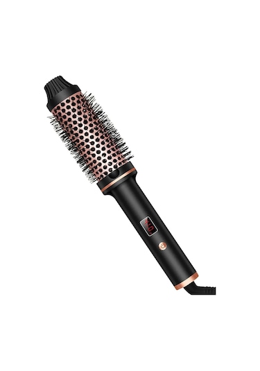 Termal Fırça 1.5 Inç Isıtmalı Kıvırma Fırçası Seramik Bukle Siyah