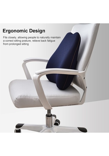 Sones Ofis Hafızalı Köpük Yastık Bel Destek Yastığı Lacivert