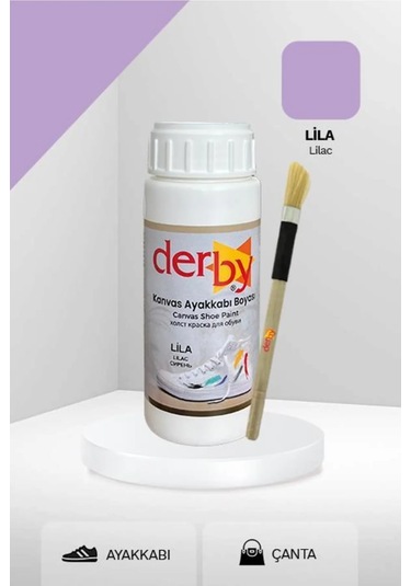 Derby Lila Kanvas - Bez / Kumaş Ayakkabı Boyası 100 Ml Lila