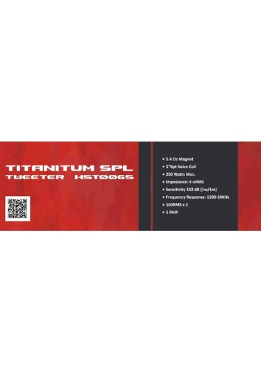 Tıtanıtum Hst006s Spl Tweeter 250w 10Cm