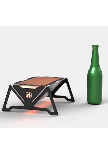 Mini Kamp Mangalı Portatif Taşınabilir Bez Çantalı