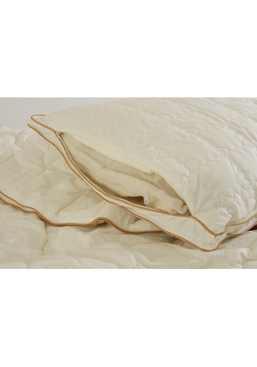 Soub Sleep 1000 G Biyeli %100 Yün Yastık Bej - Krem 50 x 70 CM