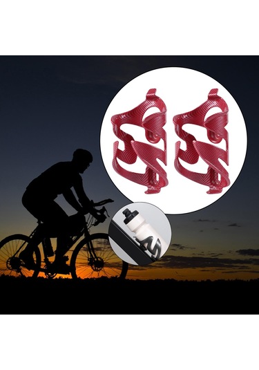 Suntek 2x Bisiklet Su Şişesi Tutucu Yedek Parça Kolay Kurulum Kırmızı