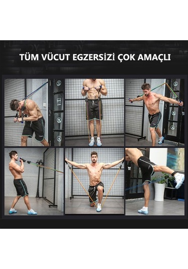 Riverworld Lateks Egzersiz Bandı Çekme Halatı 11 Parça Egzersiz S