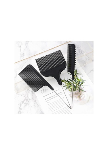 Singree R-21173 Model Saç Boyama Tüpü Seti - 3'lü Paket, Bölümlü Boyama İçin Çelik İğne Tarak, Pa+abs Malzeme