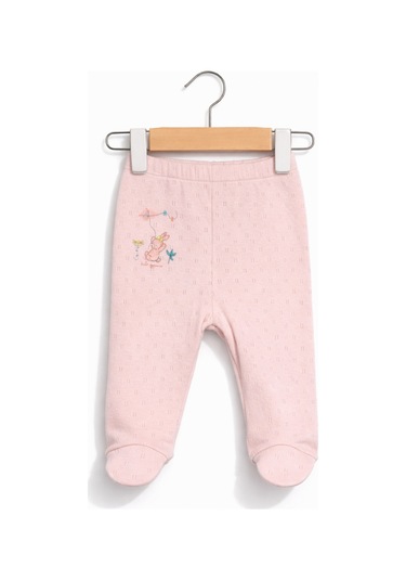 For My Baby Beli Lastikli Patikli Bebek Tek Alt Pembe