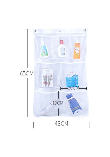 Cbtx 7 Izgaralar Örgü Duş Asılı Çanta Organizatör Polyester Banyo Asılı Cepler