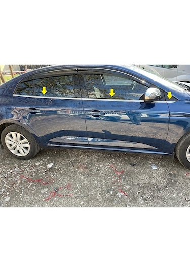 Renault Megane Krom Cam Çıtası 6 prç  2016 - 2022