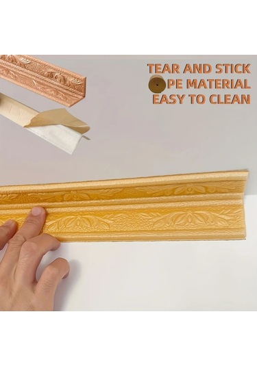 Elmpaly Beyaz 3d Köşe Şeridi 2.3m Duvar Kağıdı: Kolay Uygulama Tv Ve Kapı Dekoru