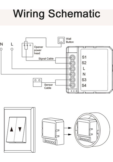 Springsun Tuya Wifi Akıllı Garaj Kapısı Zamanlayıcı Modülü - Otomatik Açma/kapama Kontrol Cihazı Ac100-240v Kırmızı