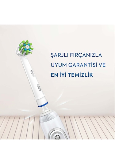 Oral-B Cross Action Clean Maximizer 3+1 Yedek Fırça Başlığı Beyaz