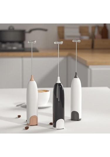 Ulzyvf Yumurta Süt Mutfak Mikser Köpürtücü Köpürtücü Karıştırıcı Karışımı Kahve İçecek Frothy Elektrikli Creamer Çırpma Çırpıcı Cappuccino Beyaz Beyaz Adet 1 Dk Beyaz