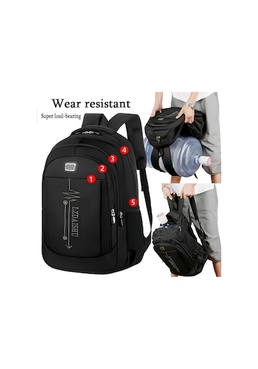 Honeybeeshop Mavi Okul Çantası Öğrenci Bilgisayar Sırt Çantası Büyük Kapasiteli Kampüs Seyahat MAvi