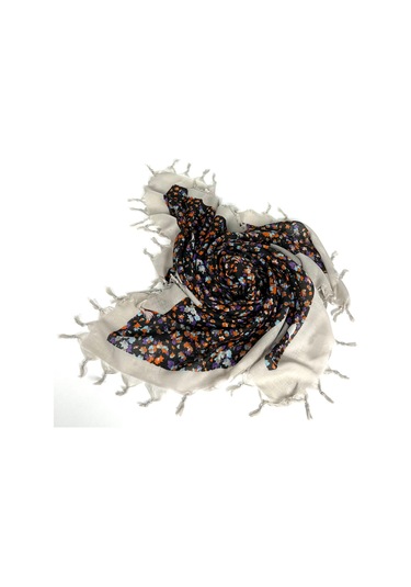 Shawl Secret Sökme Boncuklu Pamuk Yazma - 05868 Siyah-taş