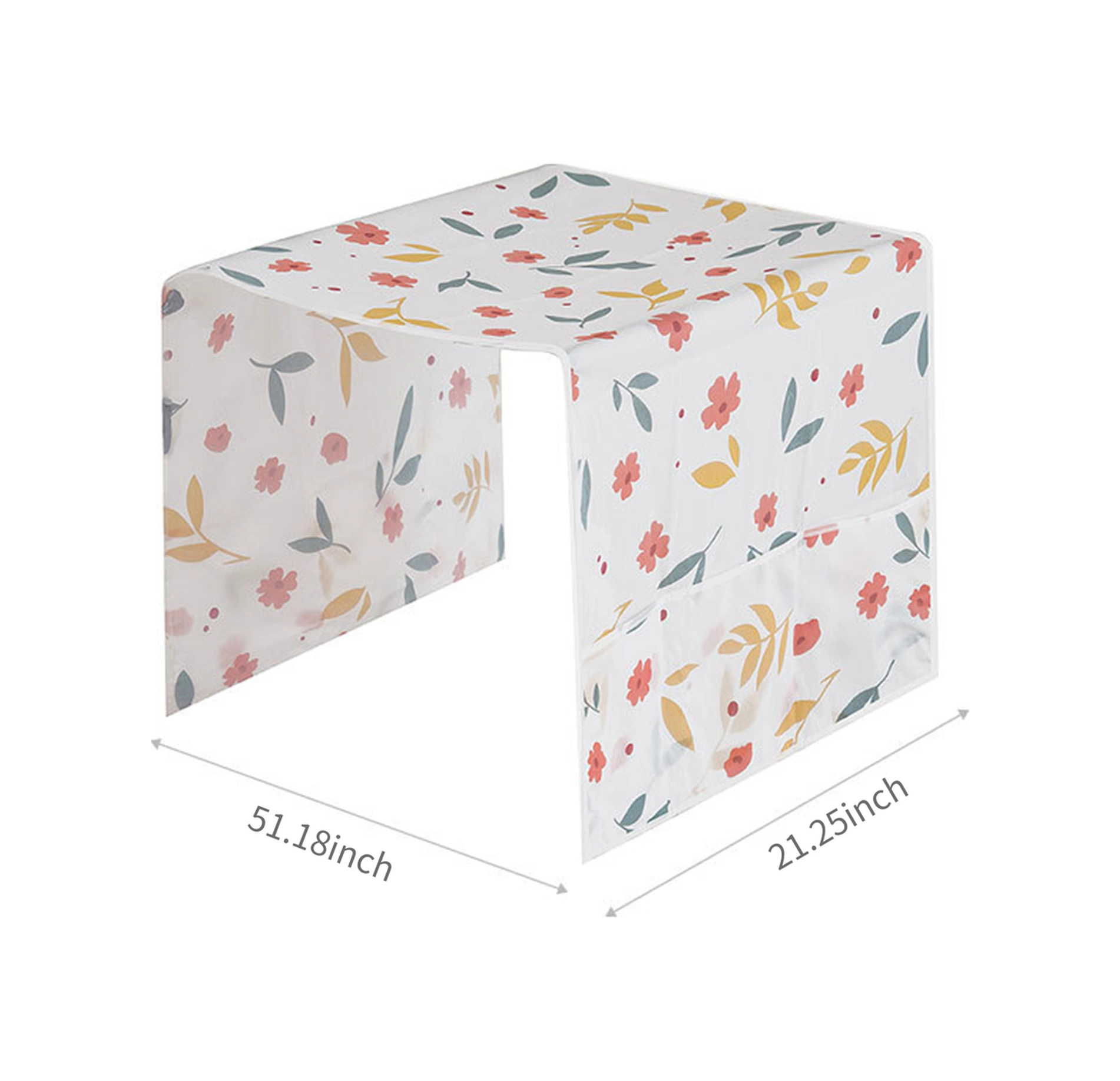 Yuntech01 Peva Materyal Ev Aletleri Koruması Buzdolabı, Çamaşır Makinesi, Mikrodalga - 3 Derin Cep - Su Geçirmez - 130x54 Cm Çok Renkli