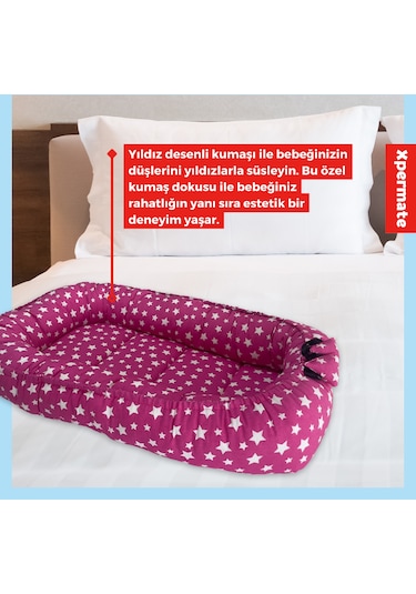 Xpermate Babynest,yenidoğan Bebek Yuvası,taşınabilir Yatak Pembe