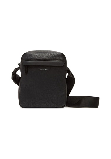 Erkek Fermuarlı Ön Cepli Ayarlanabilir Kayışlı Siyah Omuz Çantası Lv04d3083g-ub1-8791 Siyah