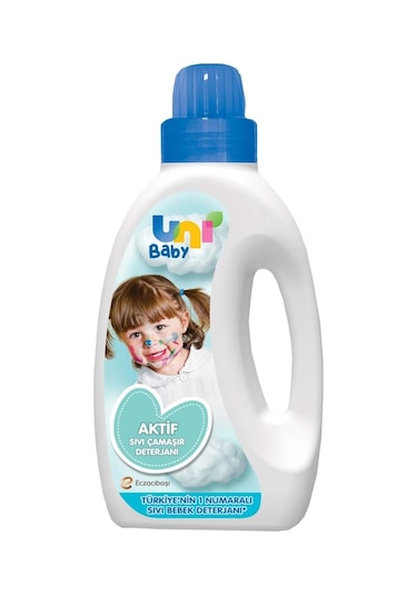 Uni Baby Sıvı Çamaşır Deterjanı 1500 Ml Aktif + Yumuşatıcı 1500 Ml Hassas Hipoalerjenik Karma 6 Lı Set